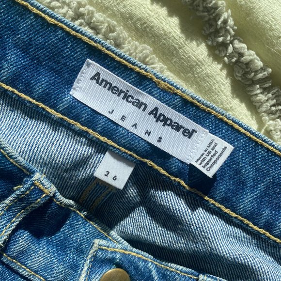 American Apparel, The High-Waist Jean Medium Wash, size 26 with - Picture 5 of 7